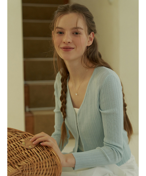 RE_L（リエル）の「[8th] Drawing v cardigan (sky blue)（カーディガン/ボレロ・レディース・その他・SMALL）」の4枚目の写真