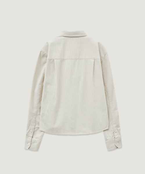 LMOOD（エルムード）の「(W) カントリーウォッシュドコーデュロイクロップシャツクリーム（シャツ/ブラウス・レディース・その他・FREE）」の4枚目の写真