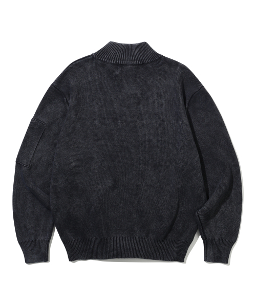 URBANSTOFF(アーバンストッフ)の「ウォッシュドハイネックニットジップアップ(ブラック)(ニット/セーター・レディース・その他・MEDIUM/LARGE)」の2枚目の写真