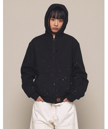 MMLG（エムエムエルジー）の「[Mmlg] WASHED WORKERS HOODIE JACKET (BLACK)（MA-1）」