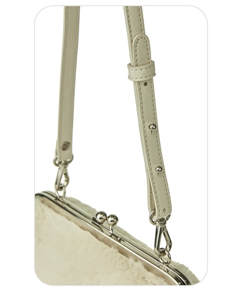 EMIS（イミス）の「FUR FRAME PURSE BAG（トートバッグ・レディース・ブラック/ベージュ・FREE）」の11枚目の写真