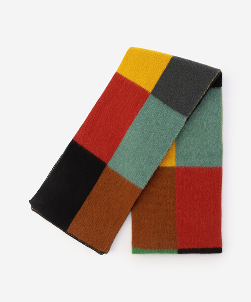 Jo Gordon（ジョーゴードン）の「Jo Gordon | ウール マルチカラーブロックマフラー UNISEX（マフラー・レディース・A・ONE）」の3枚目の写真