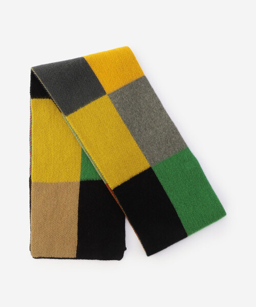 Jo Gordon（ジョーゴードン）の「Jo Gordon | ウール マルチカラーブロックマフラー UNISEX（マフラー・レディース・A・ONE）」の4枚目の写真