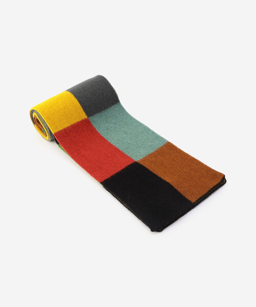 Jo Gordon（ジョーゴードン）の「Jo Gordon | ウール マルチカラーブロックマフラー UNISEX（マフラー・レディース・A・ONE）」の6枚目の写真