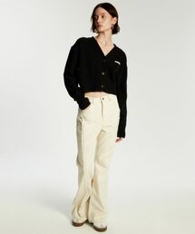LIE MEQUE（リメーク）の「Fringe Pigmented Denim Ivory（デニムパンツ）」