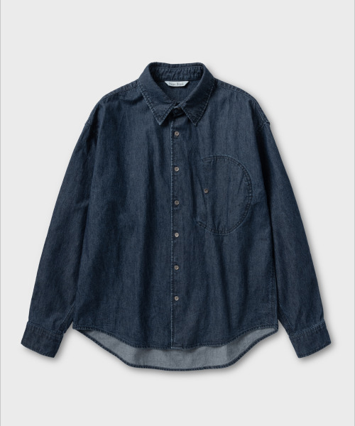 NONBLANK(ノンブランク)の「ウォッシングスラブデニムシャツ_BLUE(シャツ/ブラウス・メンズ・ブルー・MEDIUM/LARGE/X-LARGE)」の1枚目の写真