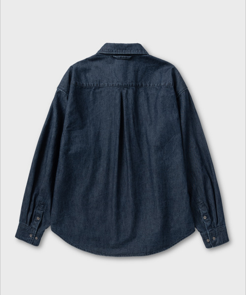 NONBLANK(ノンブランク)の「ウォッシングスラブデニムシャツ_BLUE(シャツ/ブラウス・メンズ・ブルー・MEDIUM/LARGE/X-LARGE)」の2枚目の写真