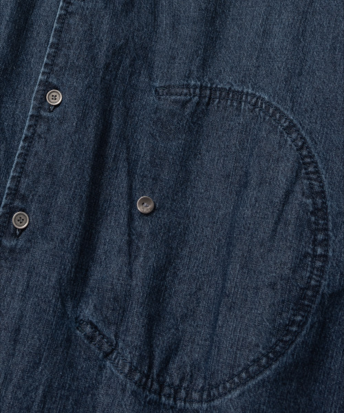 NONBLANK(ノンブランク)の「ウォッシングスラブデニムシャツ_BLUE(シャツ/ブラウス・メンズ・ブルー・MEDIUM/LARGE/X-LARGE)」の6枚目の写真