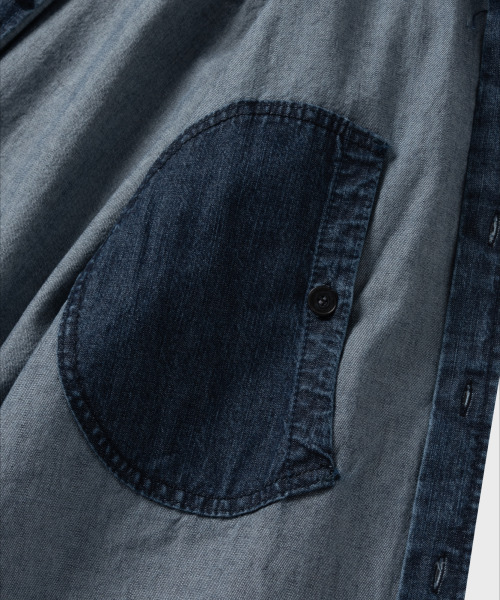 NONBLANK(ノンブランク)の「ウォッシングスラブデニムシャツ_BLUE(シャツ/ブラウス・メンズ・ブルー・MEDIUM/LARGE/X-LARGE)」の7枚目の写真