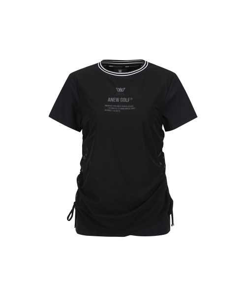 ANEW GOLF(アニューゴルフ)の「WOMEN SM LAYERED ROUND SHORT T-SHIRT_BK(Tシャツ/カットソー・レディース・その他・SMALL/MEDIUM)」の1枚目の写真