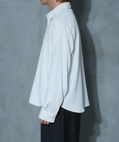 Ellno Loset(エルノロゼット)の「【選べる着丈】ノーブルトロミレギュラーシャツ/UVカット&イージーケア(シャツ/ブラウス・メンズ・ダークブラウン/ブラック/オフホワイト/ホワイト系/ライトブルー/ブルー/ブラック系/ブルー系・LARGE/MEDIUM/SMALL)」の22枚目の写真