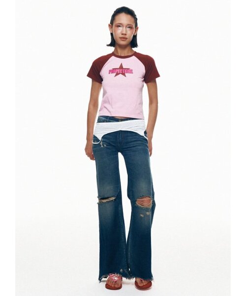 CACELE（カッセル）の「ミックスレグランTシャツ[ピンク]（Tシャツ/カットソー・レディース・その他・FREE）」の5枚目の写真