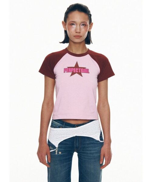 CACELE（カッセル）の「ミックスレグランTシャツ[ピンク]（Tシャツ/カットソー・レディース・その他・FREE）」の6枚目の写真