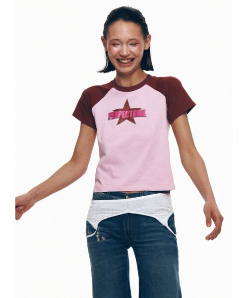 CACELE（カッセル）の「ミックスレグランTシャツ[ピンク]（Tシャツ/カットソー・レディース・その他・FREE）」の7枚目の写真
