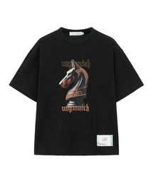 UNGIMMICK（アンジミック）の「DOBERMAN KNIGHT T-SHIRT (BLACK)（Tシャツ/カットソー）」