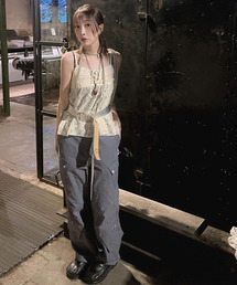 FDR（エフディーアール）の「Slant Pleats Multi Cargo Pants_Grey（その他パンツ）」