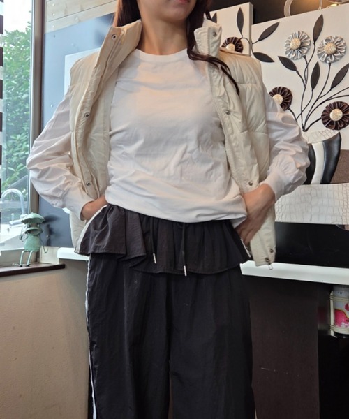 tolene(トレネ)の「中綿キルトノースリーブフルジップ スタンドカラー ジャケット ベスト(その他アウター・レディース・ブラック/オフホワイト・FREE)」の15枚目の写真