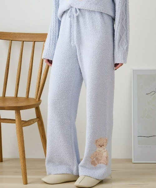 厚手モールくま柄ロングパンツ（ルームウェア/パジャマ）｜tutuanna