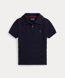 POLO RALPH LAUREN CHILDRENSWEAR | ケーブルニット コットン ポロカラー セーター(ニット/セーター)