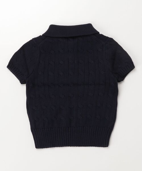 POLO RALPH LAUREN CHILDRENSWEAR(ポロ ラルフ ローレン チルドレンズウェア)の「ケーブルニット コットン ポロカラー セーター(ニット/セーター・キッズ・ネイビー系1・3/4/6/7)」の4枚目の写真