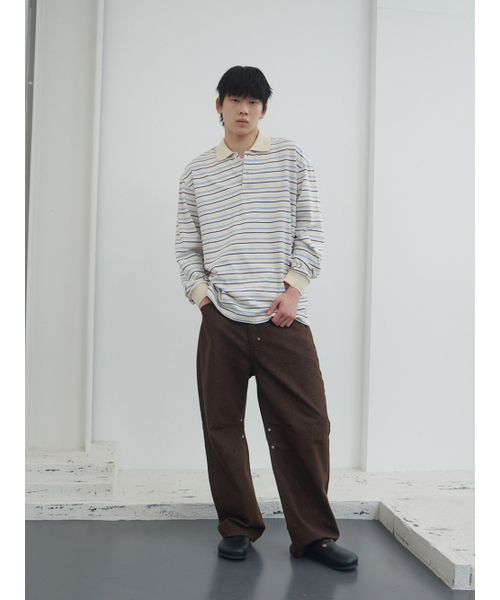KIJUN MEN（キジュンメンズ）の「Fresh Border Pique Polo Sky Blue（ポロシャツ・メンズ・その他・MEDIUM/LARGE/X-LARGE）」の6枚目の写真