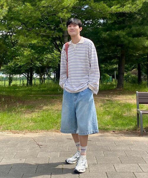 KIJUN MEN（キジュンメンズ）の「Fresh Border Pique Polo Sky Blue（ポロシャツ・メンズ・その他・MEDIUM/LARGE/X-LARGE）」の3枚目の写真