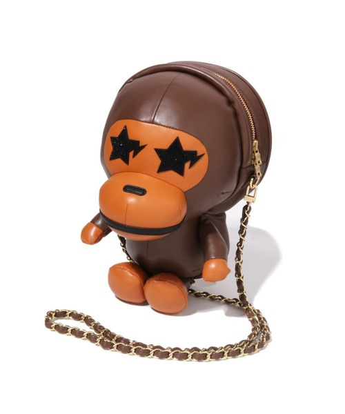 A BATHING APE(アベイシングエイプ)の「BABY MILO PLUSH DOLL SHOULDER BAG(ショルダーバッグ・レディース・ブラウン・FREE)」の2枚目の写真