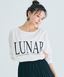 ボートネックロゴロングTシャツ