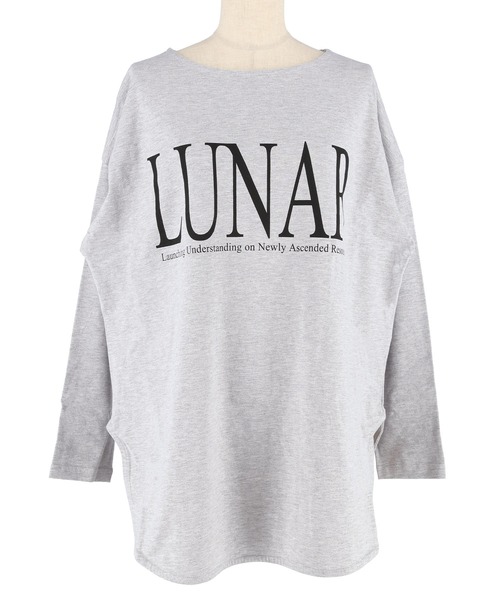 coca（coca）（コカ）の「ボートネックロゴロングTシャツ（Tシャツ/カットソー・レディース・グレー/ホワイト・XL/S/M/L）」の19枚目の写真