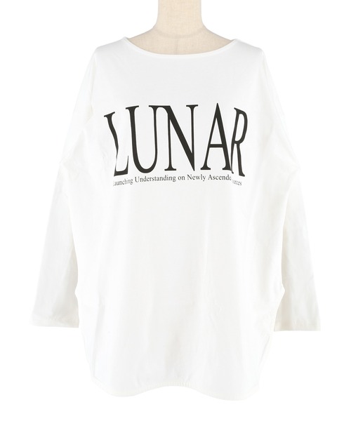 coca（coca）（コカ）の「ボートネックロゴロングTシャツ（Tシャツ/カットソー・レディース・グレー/ホワイト・XL/S/M/L）」の20枚目の写真