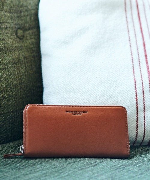 KATHARINE HAMNETT LONDON (キャサリンハムネットロンドン)の「KATHARINE HAMNETT LONDON/キャサリンハムネットロンドン BUMP ラウンドファスナー長財布(490-52306)(財布・メンズ・ネイビー/ブラウン/ブラック・FREE)」の2枚目の写真