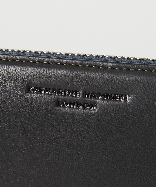 KATHARINE HAMNETT LONDON (キャサリンハムネットロンドン)の「KATHARINE HAMNETT LONDON/キャサリンハムネットロンドン BUMP ラウンドファスナー長財布(490-52306)(財布・メンズ・ネイビー/ブラウン/ブラック・FREE)」の16枚目の写真