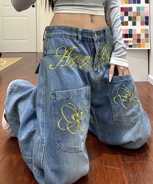 デニムパンツ（刺繍）ファッション通販 - ZOZOTOWN