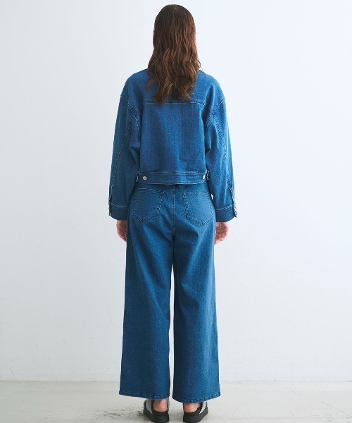 three dots(スリードッツ)の「デニム ショートジャンパー(デニムジャケット・レディース・ブルー系その他/ブルー・SMALL)」の10枚目の写真