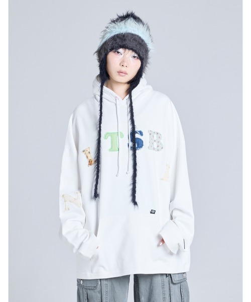 Little sunny bite(リトルサニーバイト)の「【8】【it】【Little Sunny Bite】alphabet hoodie(パーカー・レディース・ホワイト/ブラック/グレー・MEDIUM/SMALL)」の4枚目の写真