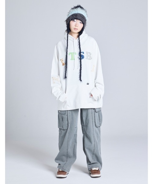 Little sunny bite(リトルサニーバイト)の「【8】【it】【Little Sunny Bite】alphabet hoodie(パーカー・レディース・ホワイト/ブラック/グレー・MEDIUM/SMALL)」の5枚目の写真
