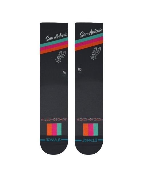 STANCE(スタンス)の「STANCE SAN ANTONIO SPURS CITY EDITION 2026(スタンス サンアントニオ・スパーズ シティ・エディション 2026)(ソックス/靴下・メンズ・マルチ・LARGE)」の2枚目の写真