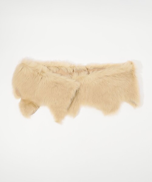 Karl Donoghue（カール ドナヒュー）の「KARL DONOGHUE EDGE BUTTON スカーフ（ストール/ショール・レディース・ベージュ・FREE）」の4枚目の写真