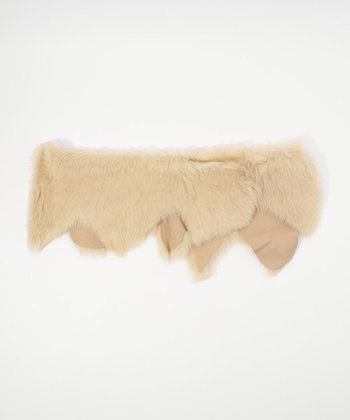 Karl Donoghue（カール ドナヒュー）の「KARL DONOGHUE EDGE BUTTON スカーフ（ストール/ショール・レディース・ベージュ・FREE）」の5枚目の写真