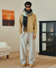 MIDSUN（ミッドサン）の「Snap Curved Sweat Pants-Grey（スウェットパンツ）」