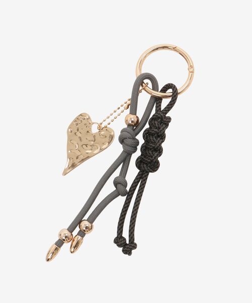 le.coeur blanc（ルクールブラン）の「ハートチャーム（キーホルダー・レディース・ベージュ/グレー・FREE）」の3枚目の写真