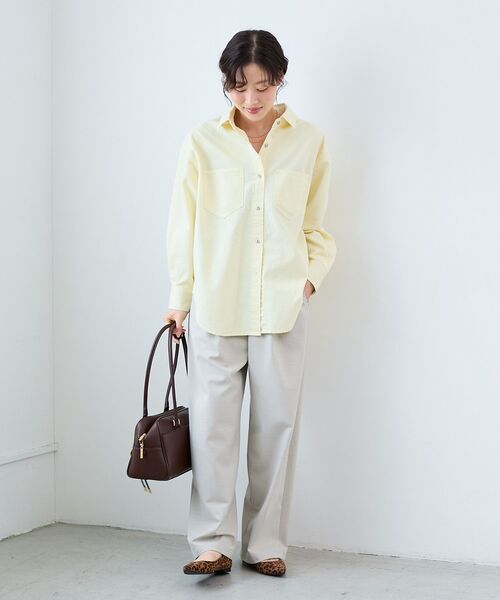 le.coeur blanc（ルクールブラン）の「エンブロイダリーカラーオーバーシャツ（シャツ/ブラウス・レディース・ダークグレー/イエロー/ライトブルー/ライトピンク・38）」の10枚目の写真