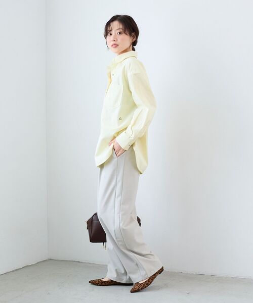 le.coeur blanc（ルクールブラン）の「エンブロイダリーカラーオーバーシャツ（シャツ/ブラウス・レディース・ダークグレー/イエロー/ライトブルー/ライトピンク・38）」の11枚目の写真