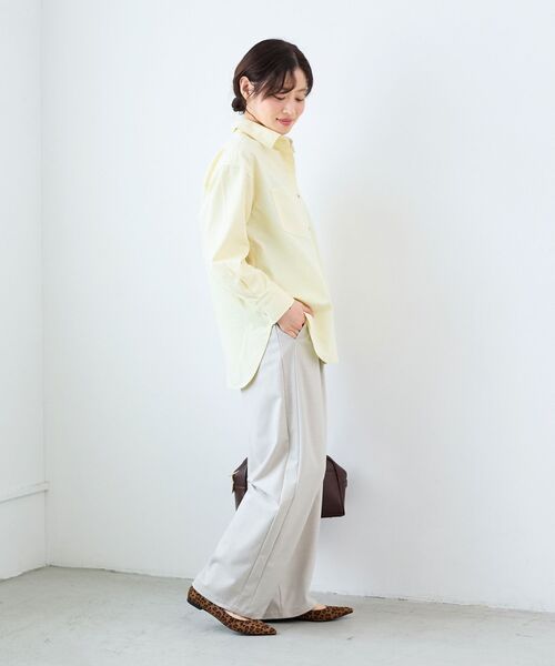 le.coeur blanc（ルクールブラン）の「エンブロイダリーカラーオーバーシャツ（シャツ/ブラウス・レディース・ダークグレー/イエロー/ライトブルー/ライトピンク・38）」の13枚目の写真