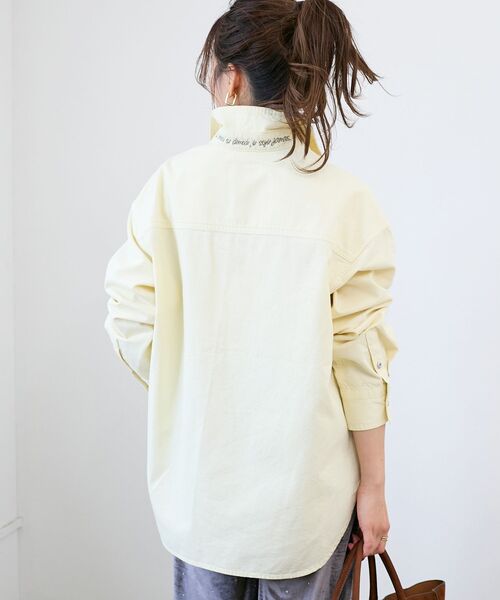 le.coeur blanc（ルクールブラン）の「エンブロイダリーカラーオーバーシャツ（シャツ/ブラウス・レディース・ダークグレー/イエロー/ライトブルー/ライトピンク・38）」の19枚目の写真