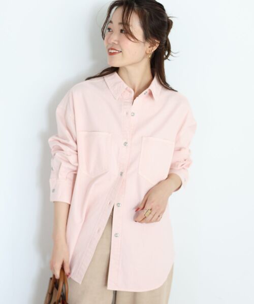 le.coeur blanc（ルクールブラン）の「エンブロイダリーカラーオーバーシャツ（シャツ/ブラウス・レディース・ダークグレー/イエロー/ライトブルー/ライトピンク・38）」の21枚目の写真