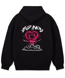 ASTRAL PROJECTION（アストラルプロジェクション）の「ハートバームオーバーサイズワイドショルダーフードパーカー_ブラック（パーカー）」