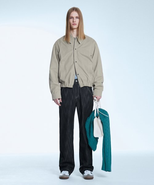 SECONDMONO(セカンドモノローグ)の「ワイドカラーコットンブルゾンベージュ SEJK002BEIGE(ブルゾン・メンズ・その他・M/L/S)」の2枚目の写真