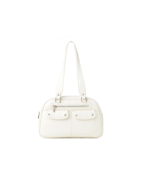 SQUARE LINE（スクエアライン）の「Indira インディラ - 4color（ショルダーバッグ・レディース・ブラック/ダークブラウン/レッド/シルバー/アイボリー・FREE）」の2枚目の写真