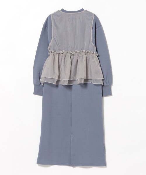 BEAMS HEART(ビームスハート)の「オーガンジー ベスト × カット ワンピース (セットアイテム)(ワンピース・レディース・オリーブ/グレー系その他/チャコールグレー・FREE)」の16枚目の写真
